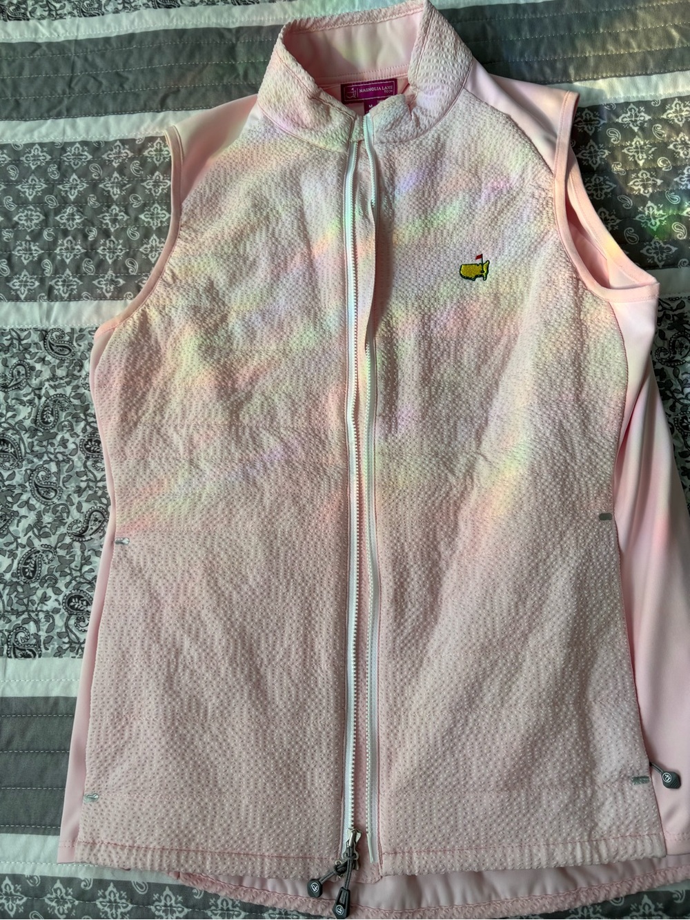 Light Pink Sleeveless Zip-Front Vest by Vineyard Vines